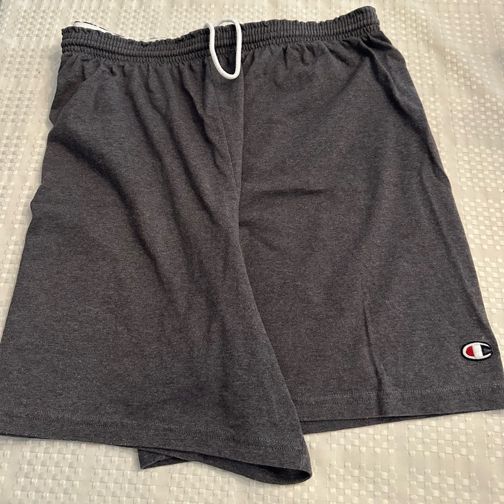 Champion Gray Athletic Shorts with Soft Jersey Fabric
